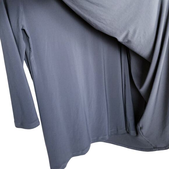 CLARA SUN WOO Tunic or Dress Drape Asymm Minimalist Slinky Knit Modern - S - Picture 6 of 8